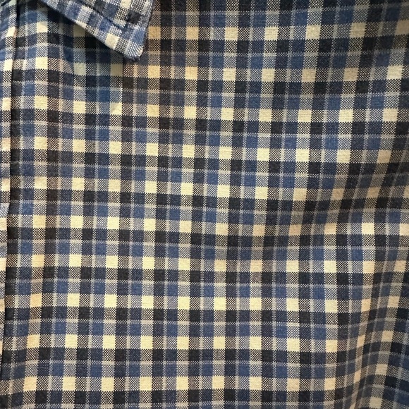 Vtg Abercrombie & Fitch Long Sleeve Button Shirt Plaid Blue Mens Preppy Size L - Picture 4 of 6